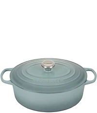 Le Creuset 6.75-Quart Signature Oval Dutch Oven with Stainless Steel Knob, Sea Salt