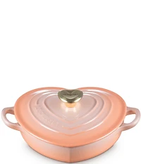 Le Creuset Cast Iron Traditional Heart Dish 1.25-Quart with Light Gold Heart Knob