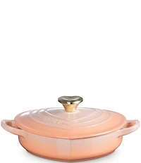 Le Creuset Cast Iron Traditional Heart Dish 1.25-Quart with Light Gold Heart Knob