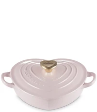 Le Creuset Cast Iron Traditional Heart Dish 1.25-Quart with Light Gold Heart Knob