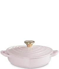 Le Creuset Cast Iron Traditional Heart Dish 1.25-Quart with Light Gold Heart Knob