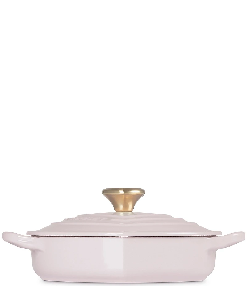 Le Creuset Cast Iron Traditional Heart Dish 1.25-Quart with Light Gold Heart Knob