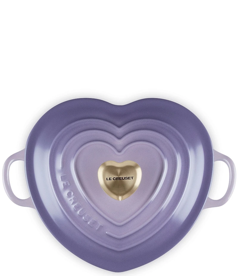 Le Creuset Cast Iron Traditional Heart Dish 1.25-Quart with Light Gold Heart Knob