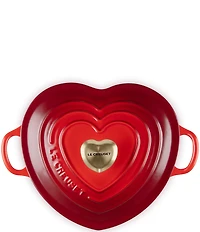 Le Creuset Cast Iron Traditional Heart Dish 1.25-Quart with Light Gold Heart Knob