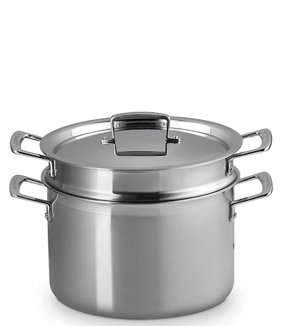 Le Creuset Classic Stainless Steel Deep Round Pasta Pot & Sieve, 7.5 Qt.