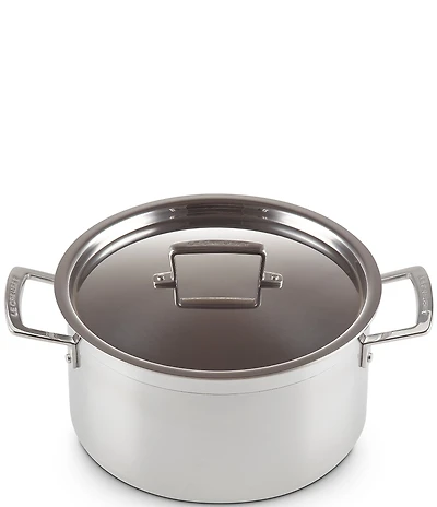Le Creuset Classic Stainless Steel Deep Round Stockpot, 6.25 Qt.