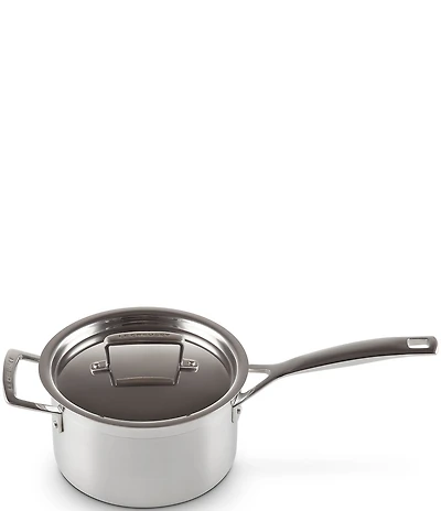 Le Creuset Classic Stainless Steel Round Saucepan with Lid
