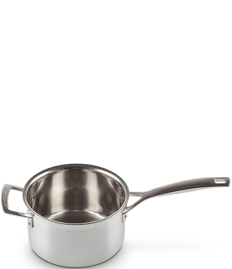 Le Creuset Classic Stainless Steel Round Saucepan with Lid
