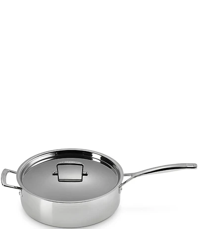 Le Creuset Classic Stainless Steel Round Saute Pan with Lid