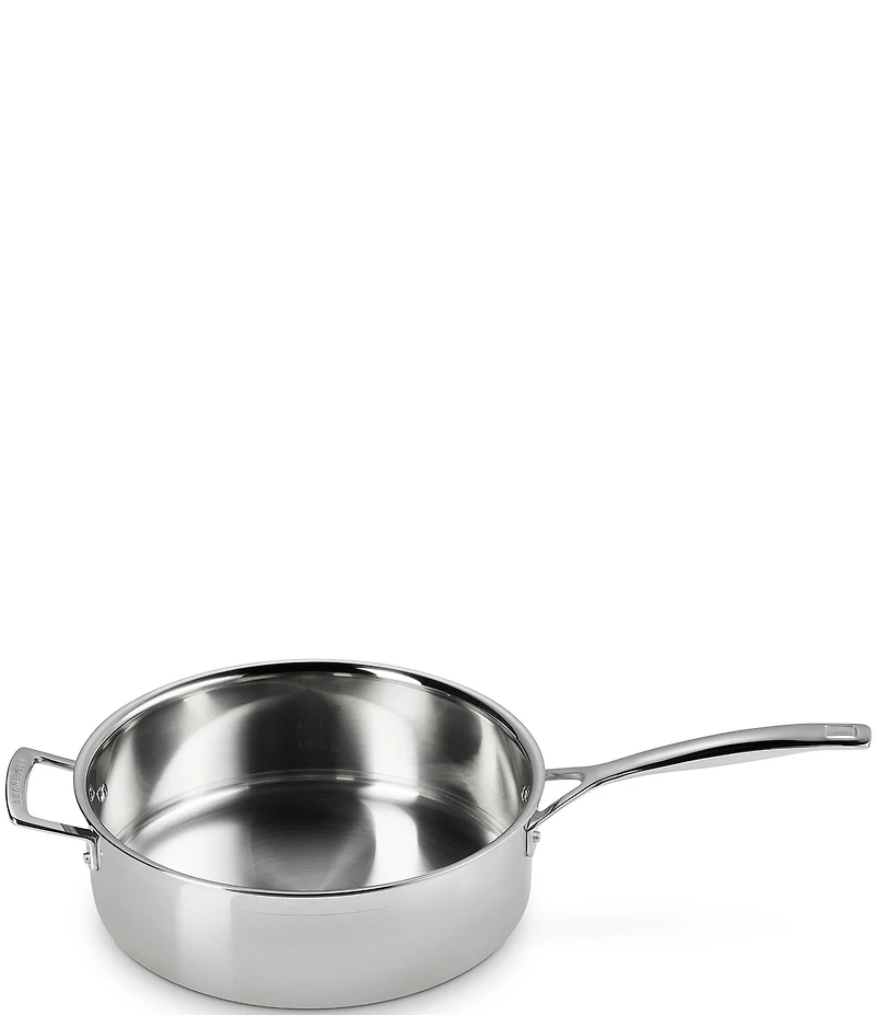 Le Creuset Classic Stainless Steel Round Saute Pan with Lid