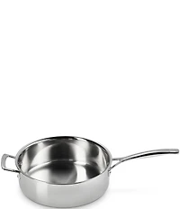 Le Creuset Classic Stainless Steel Round Saute Pan with Lid