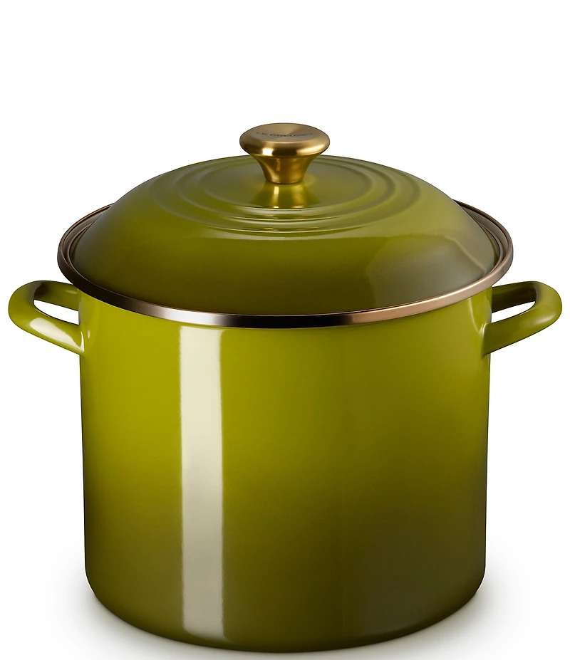 Le Creuset Enamel on Steel Classic Round Stockpot with Gold Knob, 12-qt.