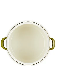 Le Creuset Enamel On Steel Stockpot with Gold Knob, 10-Quart- Olive