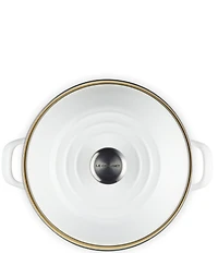 Le Creuset Enamel Steel 10-Quart Covered Shrimp Seafood Stockpot- White