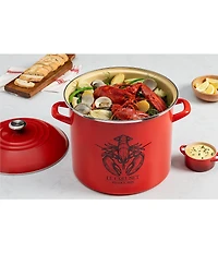 Le Creuset Enamel Steel 20-Quart Covered Lobster Seafood Stockpot- Carmin