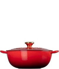 Le Creuset Enameled Cast Iron Holly Collection Traditional Chef's Oven with Lid, 4.5-Quart
