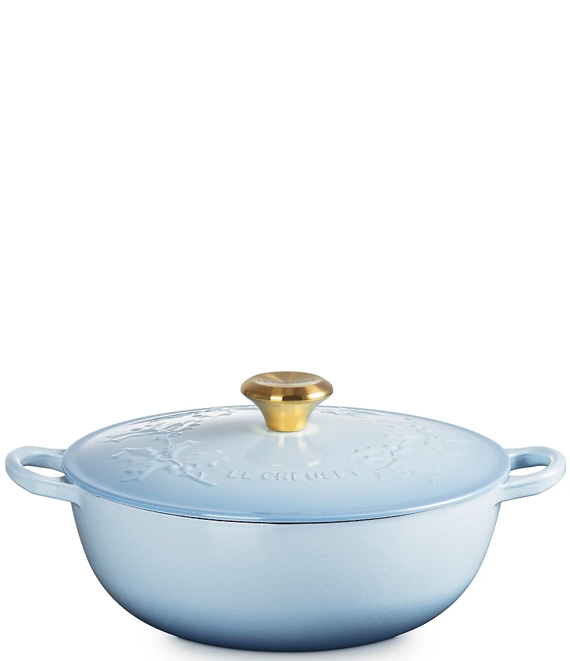 Le Creuset Enameled Cast Iron Holly Collection Traditional Chef's Oven with Lid, 4.5-Quart