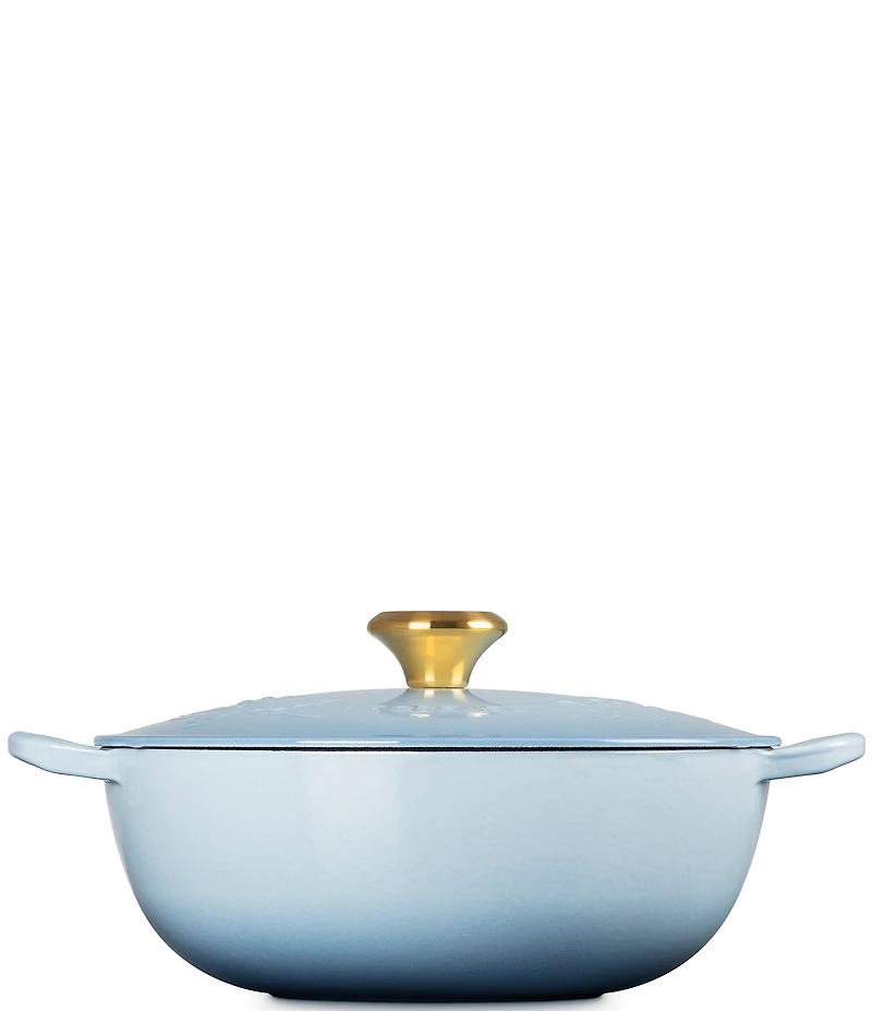 Le Creuset Enameled Cast Iron Holly Collection Traditional Chef's Oven with Lid, 4.5-Quart