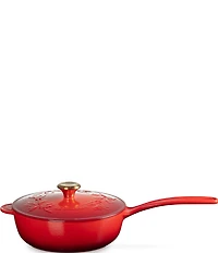 Le Creuset Enameled Cast Iron Holly Collection Traditional Saucier with Lid, 2.25 Qt.