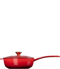 Le Creuset Enameled Cast Iron Holly Collection Traditional Saucier with Lid, 2.25 Qt.