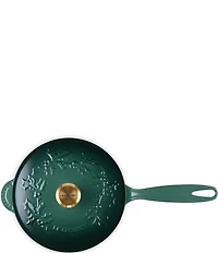 Le Creuset Enameled Cast Iron Holly Collection Traditional Saucier with Lid, 2.25 Qt.