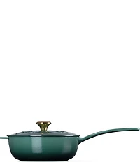 Le Creuset Enameled Cast Iron Holly Collection Traditional Saucier with Lid, 2.25 Qt.
