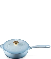 Le Creuset Enameled Cast Iron Holly Collection Traditional Saucier with Lid, 2.25 Qt.