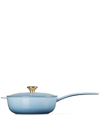 Le Creuset Enameled Cast Iron Holly Collection Traditional Saucier with Lid, 2.25 Qt.