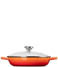 Le Creuset Enameled Cast Iron Signature Round Braiser with Glass Lid, 2.25 Qt.