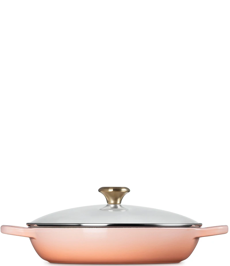 Le Creuset Enameled Cast Iron Signature Round Braiser with Glass Lid, 2.25 Qt.