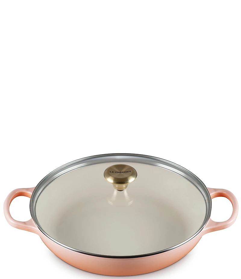Le Creuset Enameled Cast Iron Signature Round Braiser with Glass Lid, 2.25 Qt.