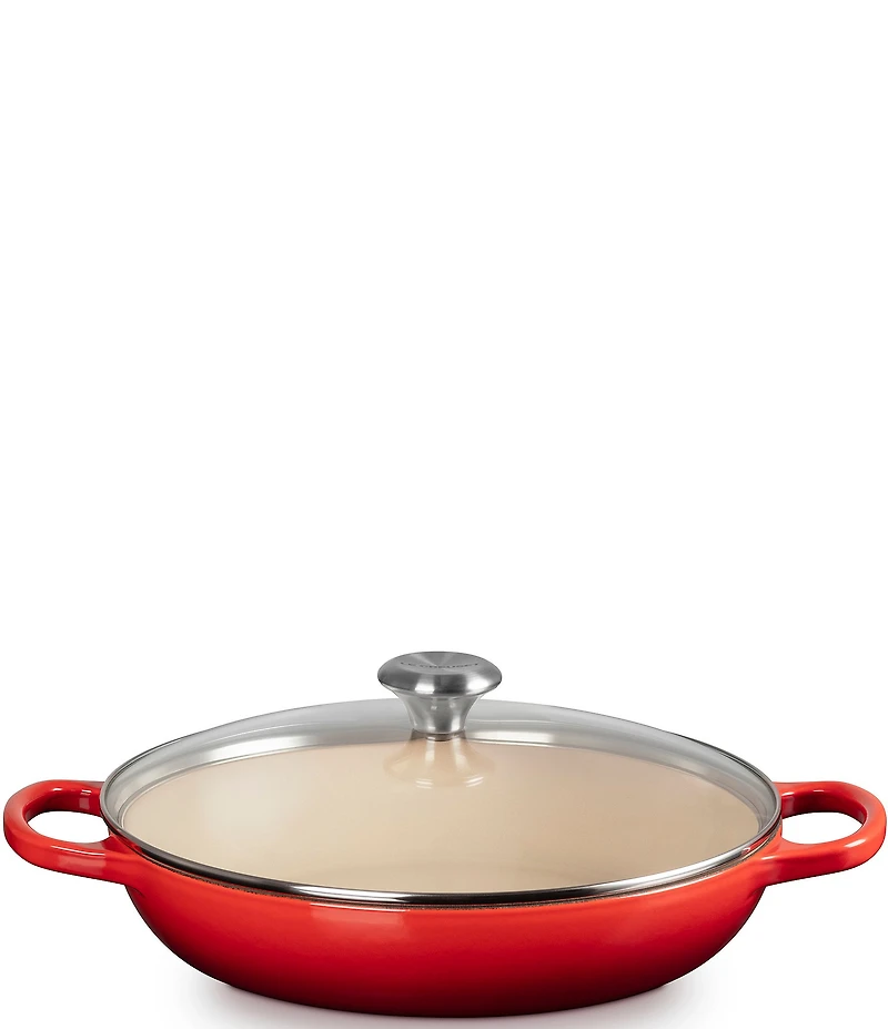 Le Creuset Enameled Cast Iron Signature Round Braiser with Glass Lid, 2.25 Qt.