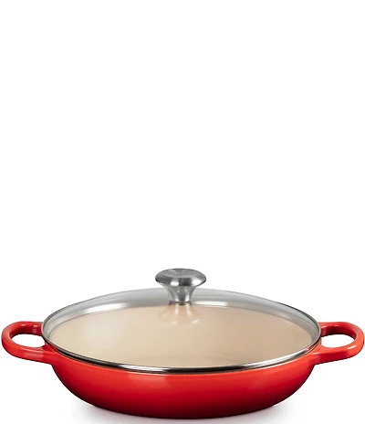 Le Creuset Enameled Cast Iron Signature Round Braiser with Glass Lid, 2.25 Qt.