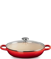 Le Creuset Enameled Cast Iron Signature Round Braiser with Glass Lid, 2.25 Qt.