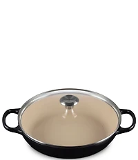 Le Creuset Enameled Cast Iron Signature Round Braiser with Glass Lid, 2.25 Qt.