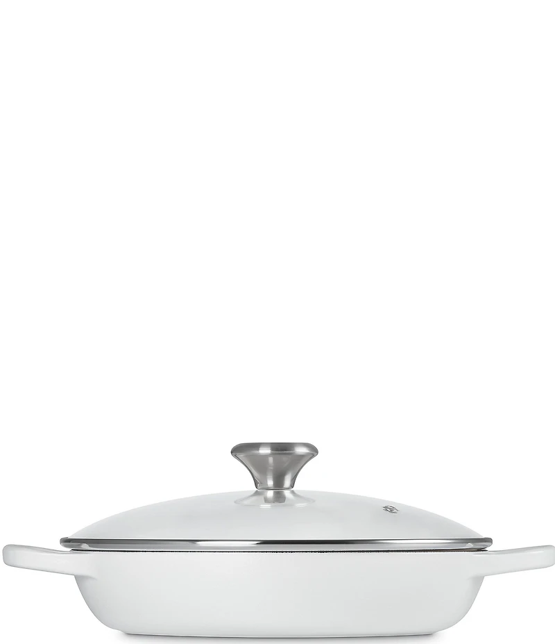 Le Creuset Enameled Cast Iron Signature Round Braiser with Glass Lid, 2.25 Qt.