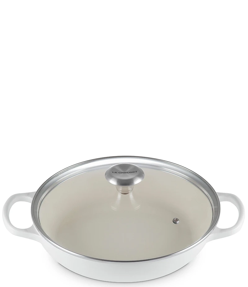 Le Creuset Enameled Cast Iron Signature Round Braiser with Glass Lid, 2.25 Qt.