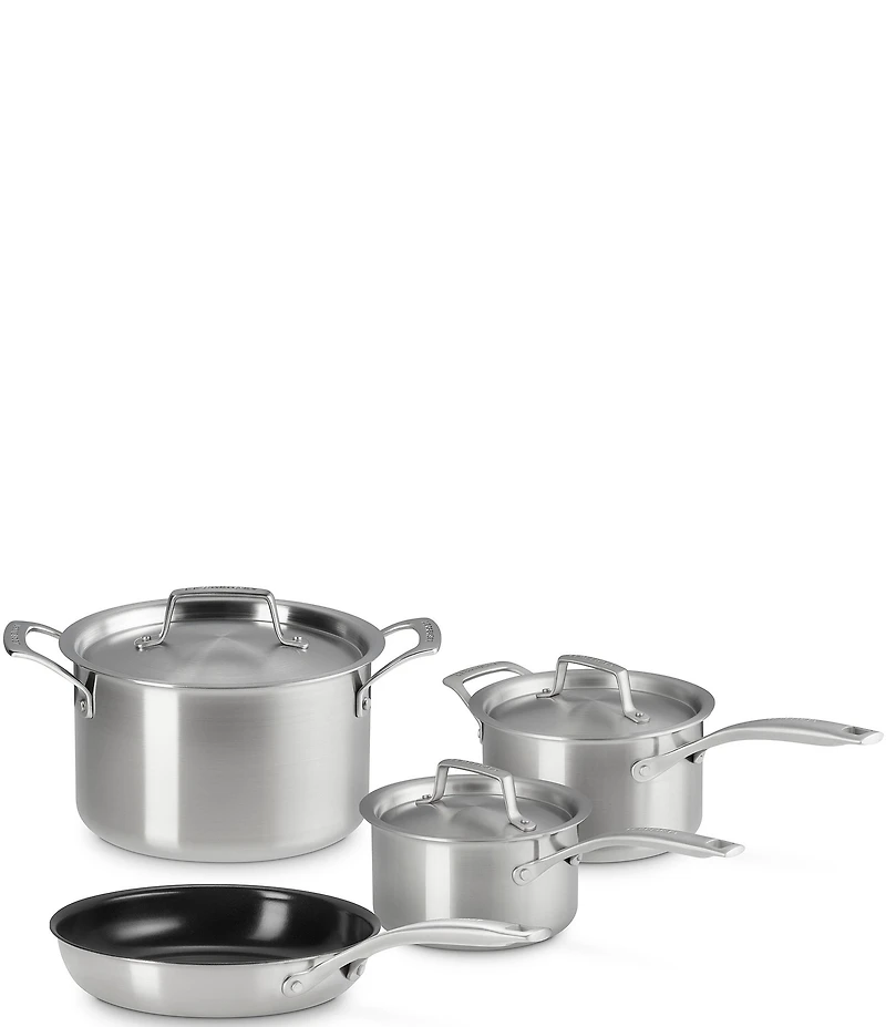 Le Creuset Essential Stainless Steel 7-Piece Cookware Set