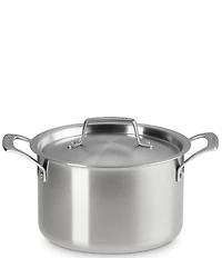 Le Creuset Essential Stainless Steel Deep Round Stockpot with Lid, 4 Qt.