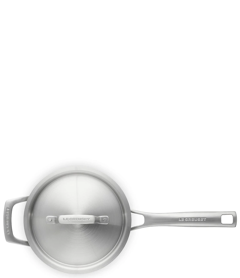 Le Creuset Essential Stainless Steel Round Saucepan with Lid