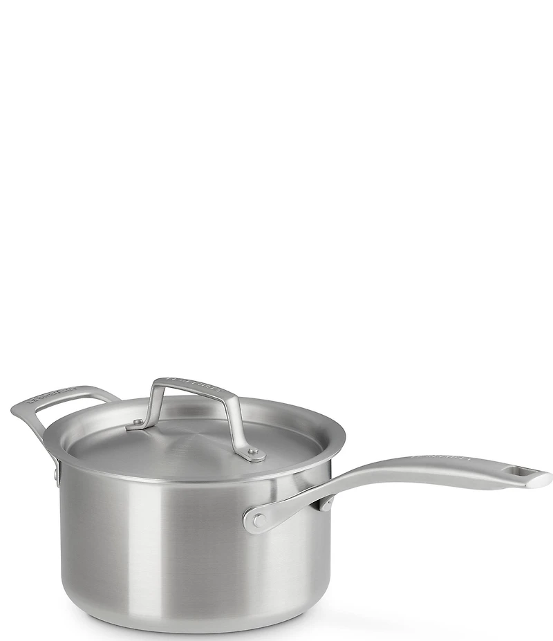 Le Creuset Essential Stainless Steel Round Saucepan with Lid