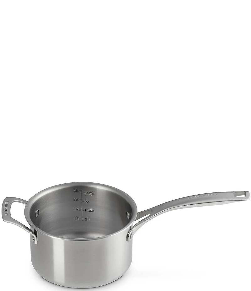 Le Creuset Essential Stainless Steel Round Saucepan with Lid