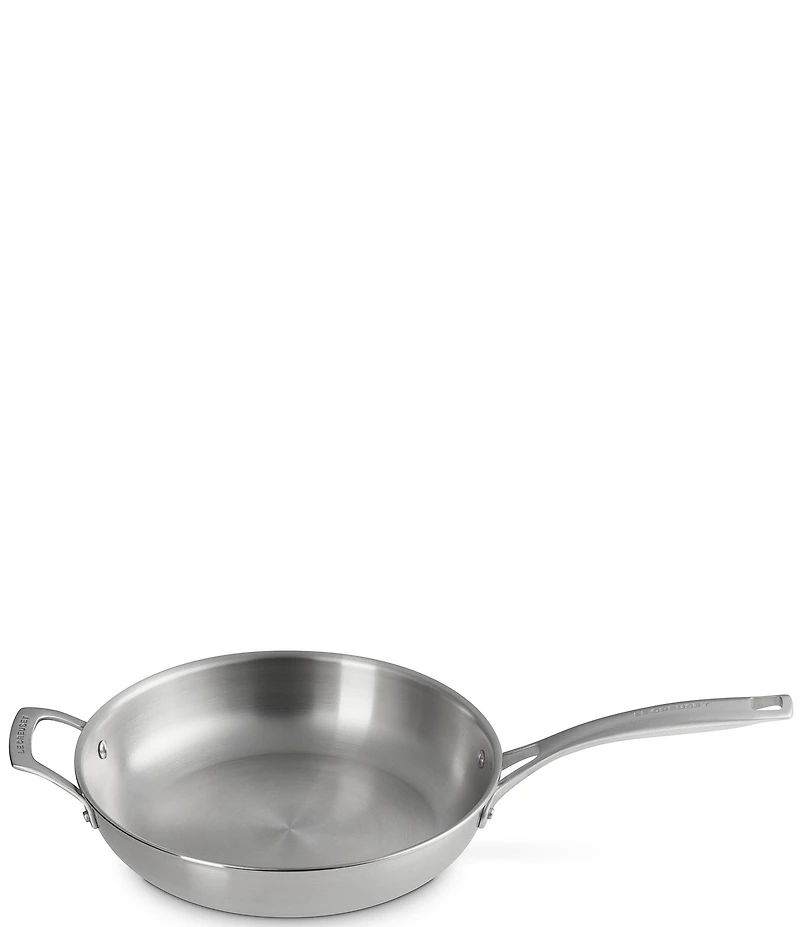Le Creuset Essential Stainless Steel Shallow Round Frying Pan with Handle - 11 In