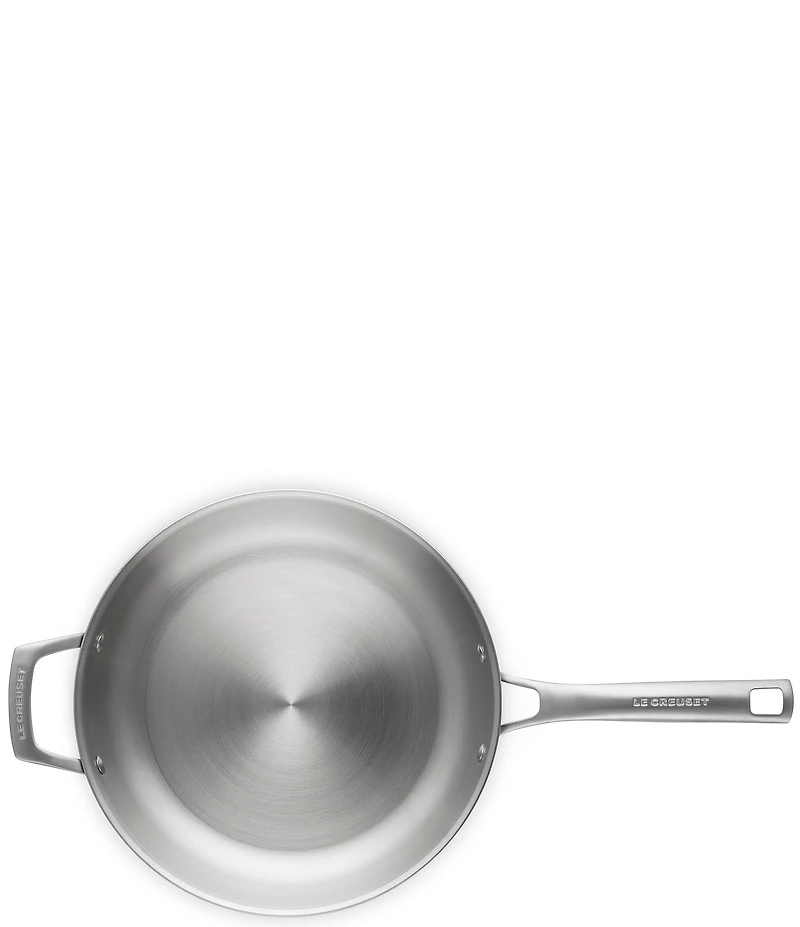 Le Creuset Essential Stainless Steel Shallow Round Frying Pan with Handle - 11 In