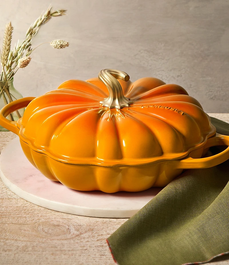 Le Creuset Festive Fall Collection 2.75-qt Signature Enameled Cast Iron Pumpkin Braiser