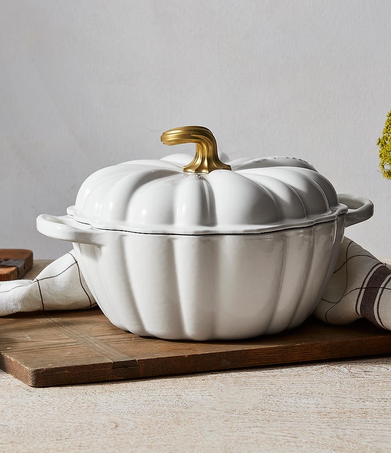 Le Creuset Festive Fall Collection 4-qt. Signature Enameled Cast Iron Pumpkin Cocotte