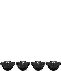 Le Creuset Gourmet Collection Enameled Cast Iron Set of 4 Covered Mini Round Cocottes