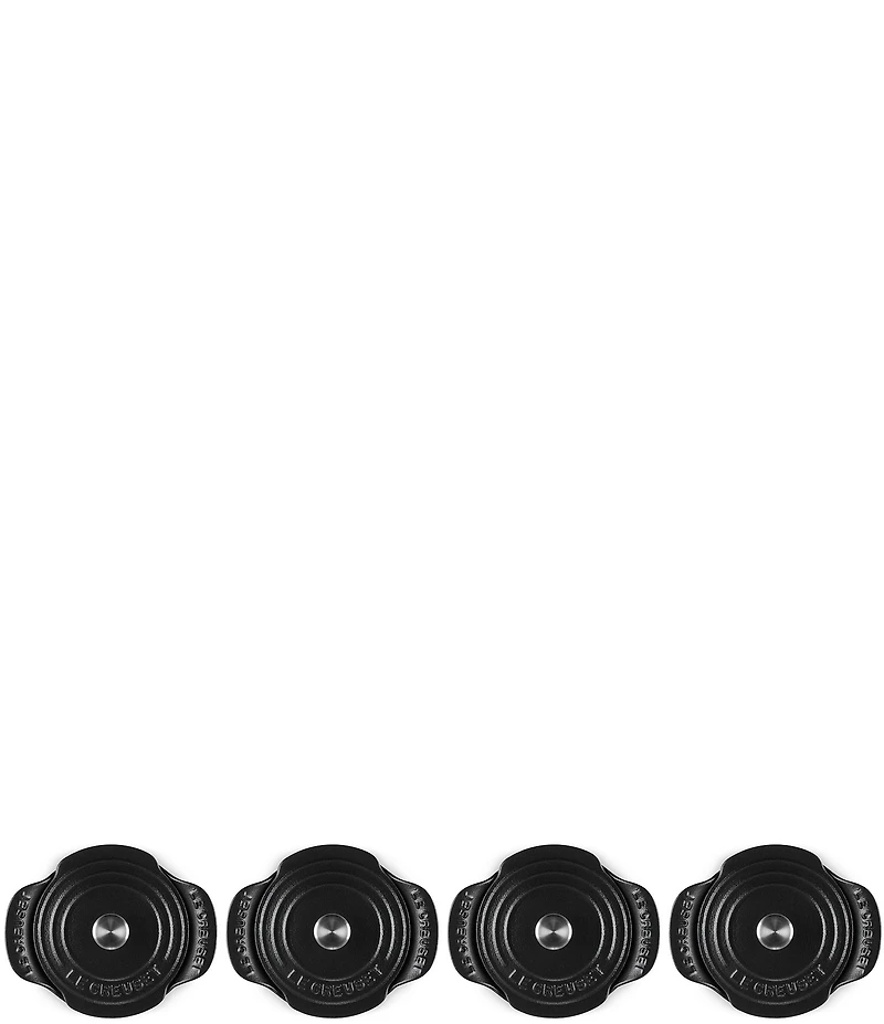 Le Creuset Gourmet Collection Enameled Cast Iron Set of 4 Covered Mini Round Cocottes