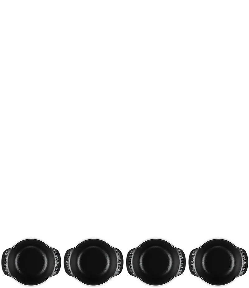 Le Creuset Gourmet Collection Enameled Cast Iron Set of 4 Covered Mini Round Cocottes