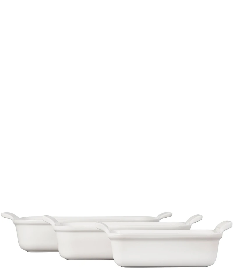 Le Creuset Heritage 3-Piece Rectangular Baking Dish Set